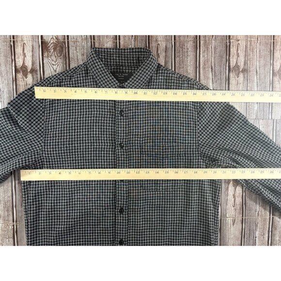 Rag & Bone slim fit plaid lined Shirt size M color black white NWOT - Picture 3 of 5
